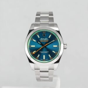 <span style="display:none;">Rolex</span> Milgauss Green Sapphire Blue Dial (2023)