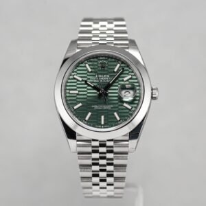<span style="display:none;">Rolex</span> Datejust 41 Green Motif White Gold Fluted Bezel Jubilee Bracelet (NEW 2023)