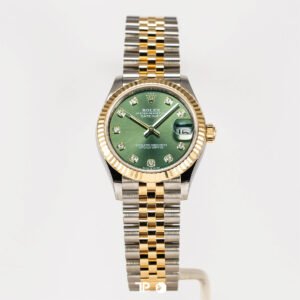 A4069 <span style="display:none;">Rolex</span> Datejust 31 Two Tone Yellow Gold Green Diamond Dial LIKE NEW (2026)
