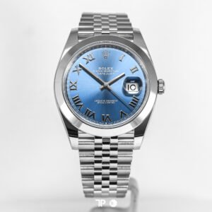 <span style="display:none;">Rolex</span> Datejust 41 Blue Azzurro Smooth Bezel Jubilee Like New (2026)