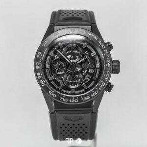 A4216 <span style="display:none;">TAG Heuer</span> Carrera Heuer 01 Skeleton All Black Ceramic Rubber 45mm (2018)