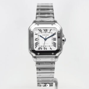 <span style="display:none;">Cartier</span> Santos Medium White 35mm LIKE NEW(2026)