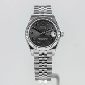 <span style="display:none;">Rolex</span> Datejust 31 Dark Grey Roman White Gold Fluted Bezel Jubilee (2025)