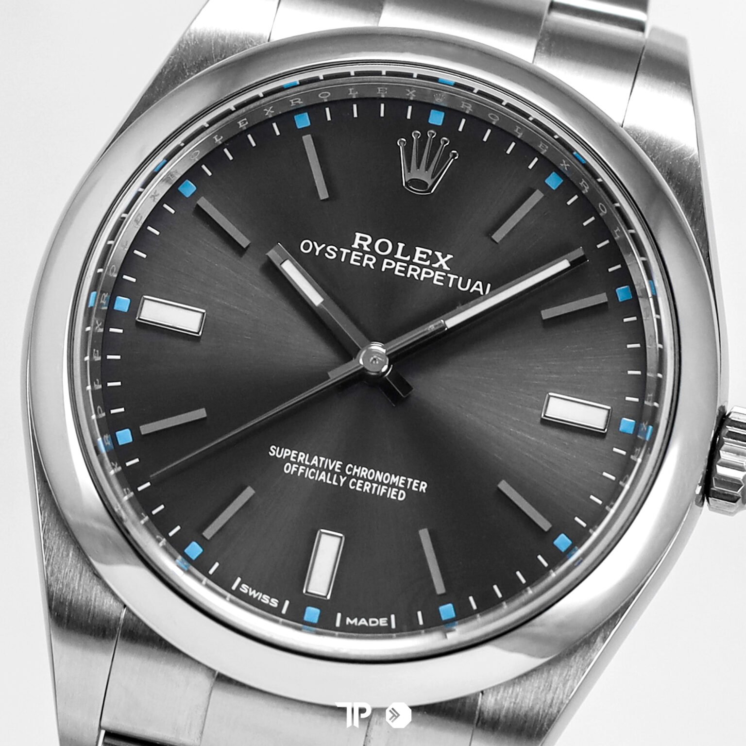 Rolex Oyster Perpetual Rhodium 39mm (2019) – Pusat Jam Tangan Mewah