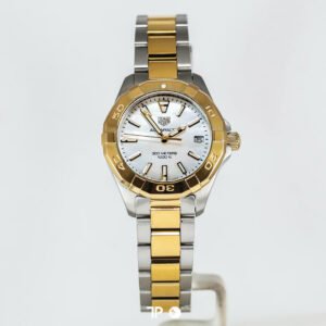 <span style="display:none;">TAG Heuer</span> Aquaracer Lady Two Tone Yellow Gold White MOP Dial 32mm