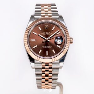 <span style="display:none;">Rolex</span> Datejust 41 Choco Dial Two Tone Rose Gold Fluted Bezel LIKENEW(2026)