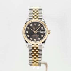 R816 <span style="display:none;">Rolex</span> Datejust 31 Dark Grey Two Tone Yellow Gold Diamond Jubilee NEW (2026)