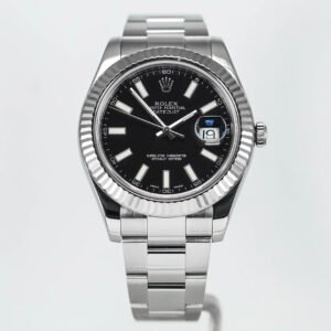 <span style="display:none;">Rolex</span> Datejust 41 Black Oyster White Gold Fluted Bezel (2013)