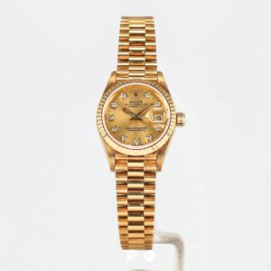 <span style="display:none;">Rolex</span> Datejust 26 Full Gold Diamond Index President Bracelet (1993)