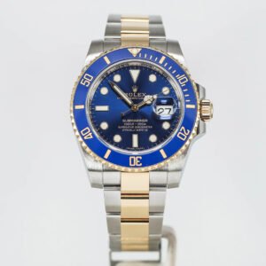 <span style="display:none;">Rolex</span> Submariner Two Tone Yellow Gold Blue Sunburst 40mm (2016)
