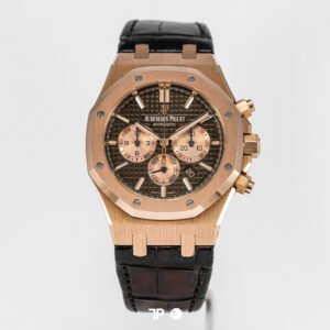 <span style="display:none;">Audemars Piguet</span> Royal Oak Chronograph 41mm Brown Rose Gold Leather (2018)