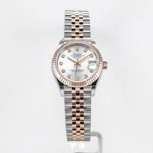 A5043 <span style="display:none;">Rolex</span> Datejust 31 Two Tone Rose Gold Silver Dial Diamond Index Fluted Bezel Jubilee NEW (2026)