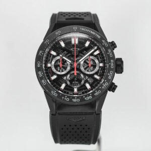 A5059 <span style="display:none;">TAG Heuer</span> Carrera Heuer 02 Chronograph Black Rubber Automatic Skeleton Dial 45mm (2020)