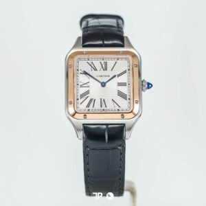 A5097 <span style="display:none;">Cartier</span> Santos Dumont Large Two Tone Rose Gold Silver Dial (2024)
