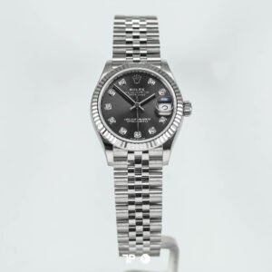 A5103 <span style="display:none;">Rolex</span> Datejust 31 Dark Grey Diamond White Gold Fluted Bezel Jubilee NEW(2026)
