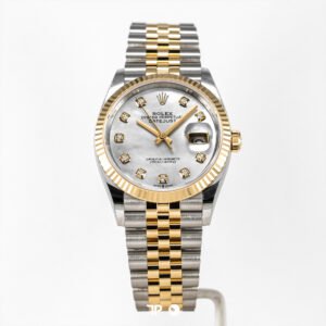 R1095 (1) <span style="display:none;">Rolex</span> Datejust 36 White MOP Dial Two Tone Yellow Gold Jubilee NEW(2026)