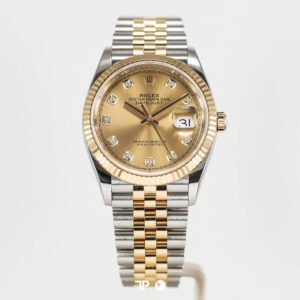 A5403 <span style="display:none;">Rolex</span> Datejust 36 Champagne Yellow Gold Jubilee Diamond (2019)