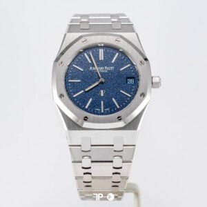 A5691 <span style="display:none;">Audemars Piguet </span> Royal Oak “Jumbo” Extra-thin In White Gold With A Blue Grained “Tuscan” Dial NEW(2026)
