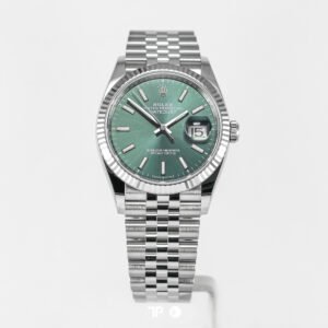 R1264 <span style="display:none;">Rolex</span> Datejust 36 Mint Green Dial Fluted Bezel Jubilee Bracelet NEW(2026)