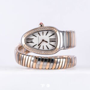A6079 <span style="display:none;">Bvlgari</span> Serpenti Tubogas Two Tone Rose Gold Diamond White Dial 35mm NEW(2026)