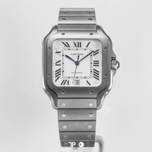 A6158 <span style="display:none;">Cartier</span> Santos White Titanium Large Size NEW (2026)