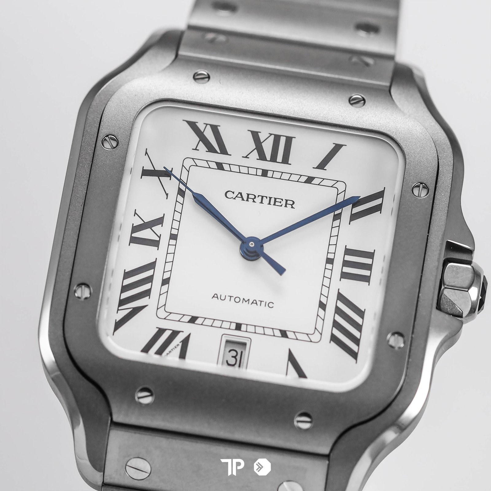 <span style="display:none;">Cartier</span> Santos White Titanium Large Size NEW (2026) - Image 2