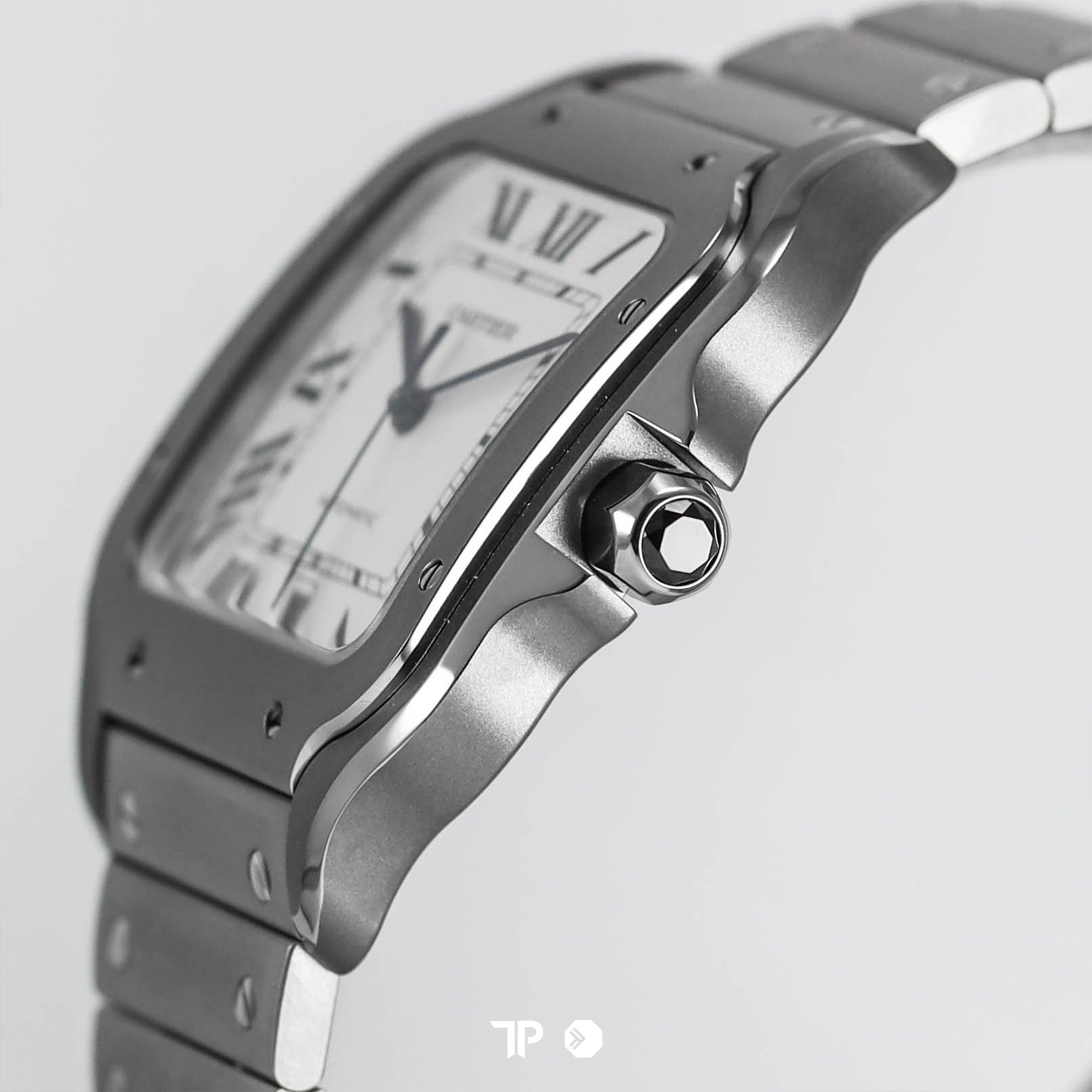<span style="display:none;">Cartier</span> Santos White Titanium Large Size NEW (2026) - Image 3