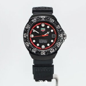 A6201 <span style="display:none;">TAG Heuer</span> Formula 1 Solargraph Black Red DLC Rubber 38mm (2025)