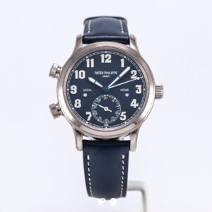 <span style="display:none;">Patek Philippe</span> Calatrava Pilot Travel Time White Gold 7234G-001 Blue Dial 37.5mm (2023)