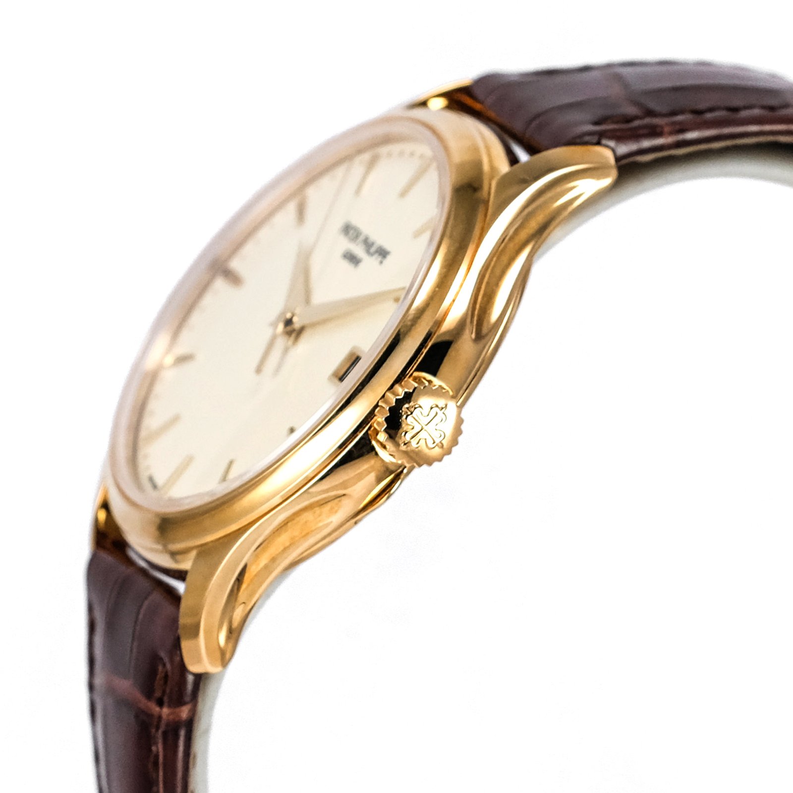 <span style="display:none;">Patek Philippe</span> Calatrava 5227R Rose Gold White Ivory Dial Leather 39mm (2024) - Image 4