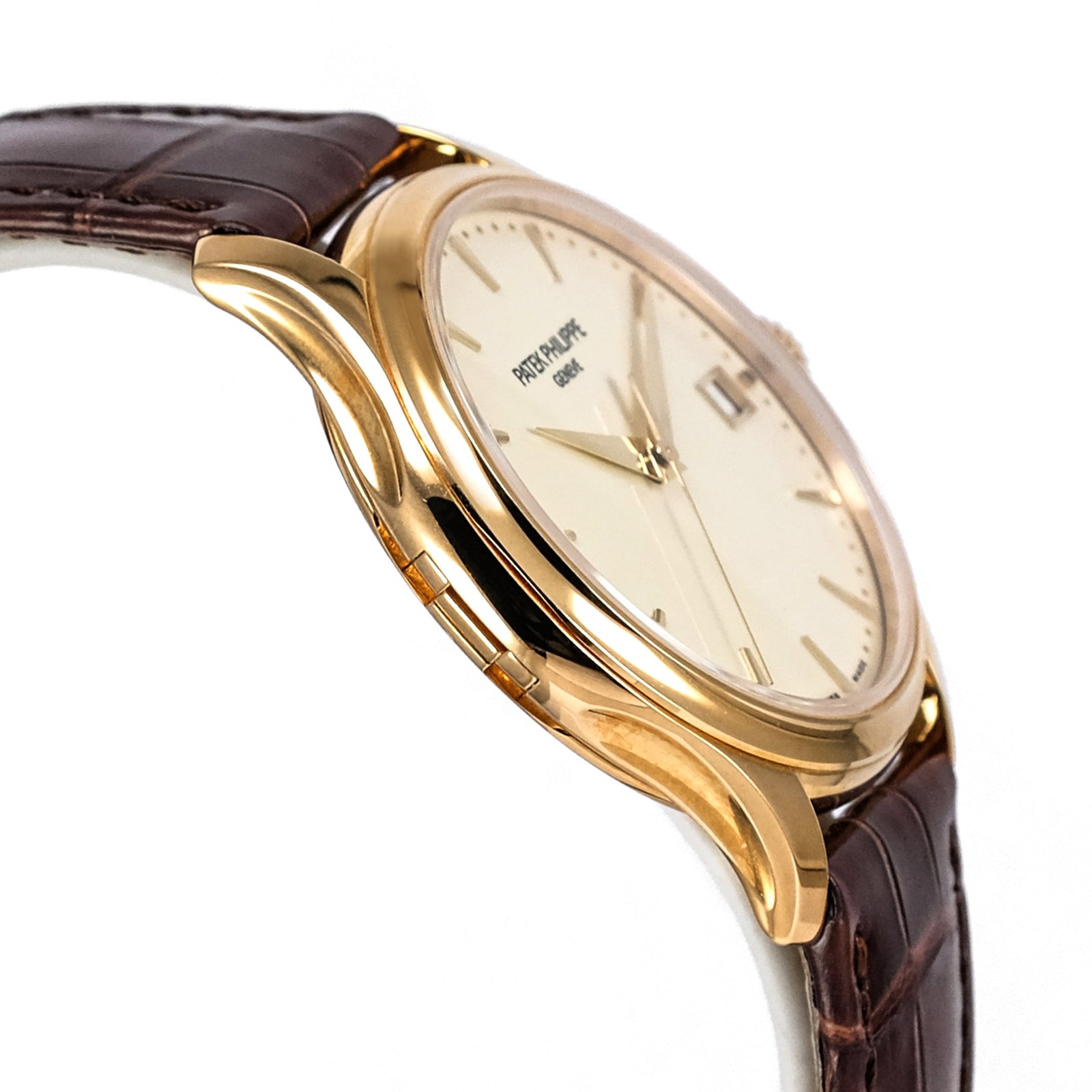 <span style="display:none;">Patek Philippe</span> Calatrava 5227R Rose Gold White Ivory Dial Leather 39mm (2024) - Image 3