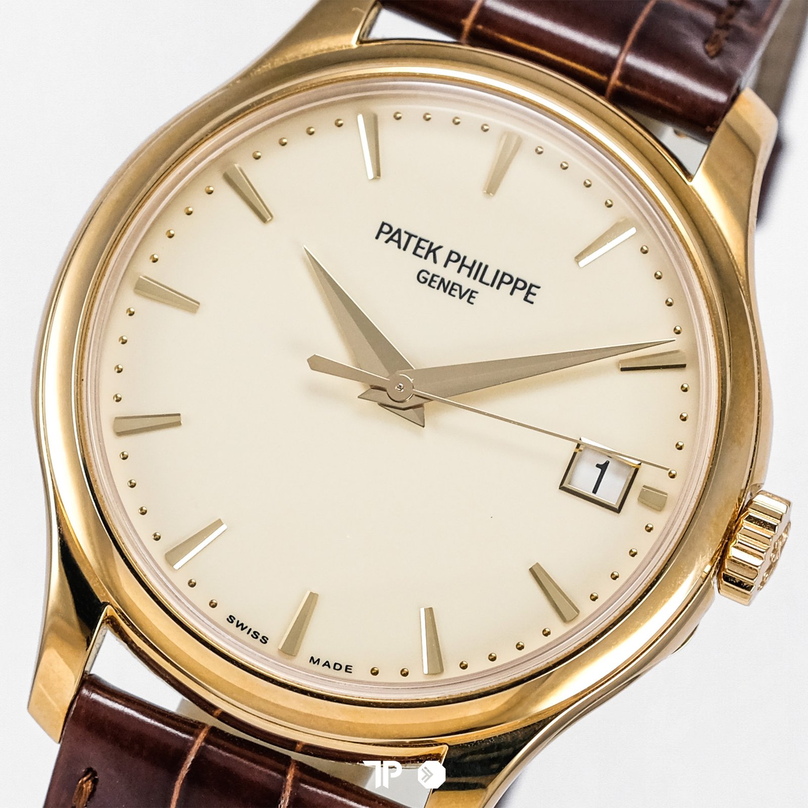 <span style="display:none;">Patek Philippe</span> Calatrava 5227R Rose Gold White Ivory Dial Leather 39mm (2024) - Image 2